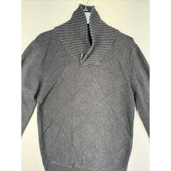 Method Mens Preppy Neck Wrap Pullover Sweater XXL Charcoal Gray - Picture 4 of 13